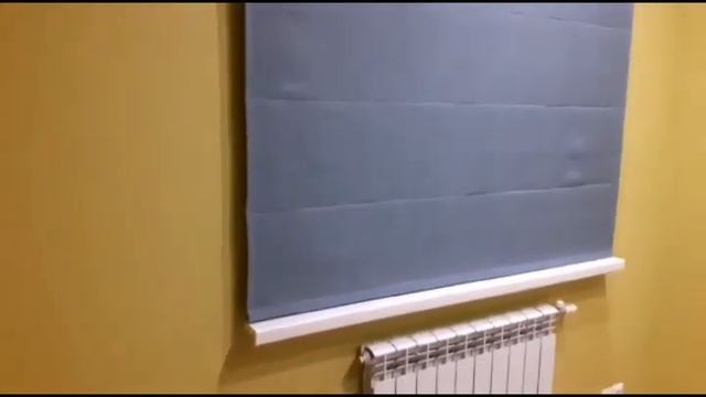 Пошив римских штор. Пошив римских штор из ткани димаут с фактурой рогожки. Шторы на скошенное окно. смотреть онлайн