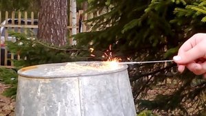 Взрыв магниевого пороха - получение диоксида серы
