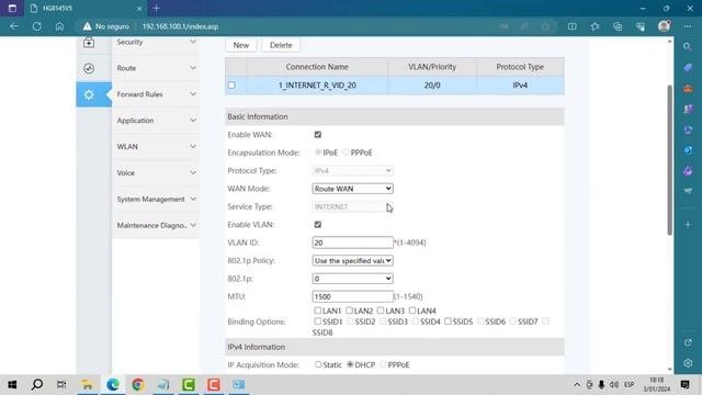 CONFIGURE ECHOLIFE HG8145V5  IP 192.168.100.1  REPETIDOR