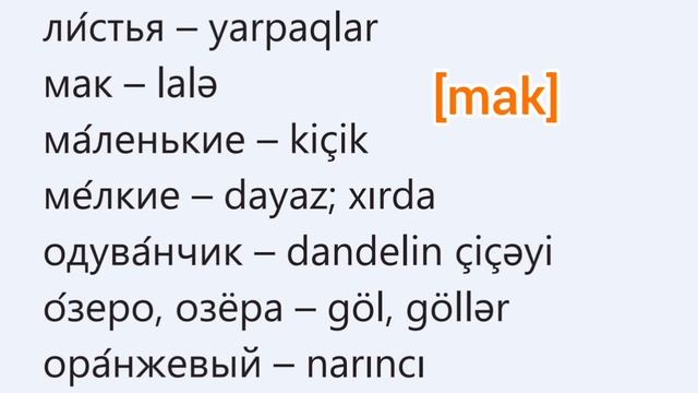 Rus dili/ 5-ci sinif / ikinci xarici dil/ lüğət/ dərs 10 смотреть онлайн