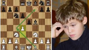 13-летний Магнус Карлсен ГРОМИТ в 19 ходов тренера Каспарова! Шахматы.