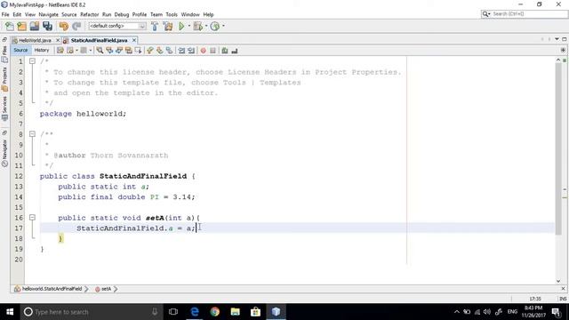 Java Tutorial Khmer 13 Encapsulation Static and Final Member (OOP) смотреть онлайн