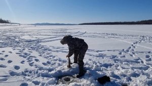 Зимняя рыбалка на жерлицы водохранилище ( Талакан)