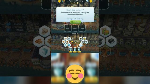 SimCity BuildIt "My Ad-powered Factory is..."