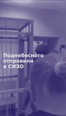 Поднебесного отправили в СИЗО