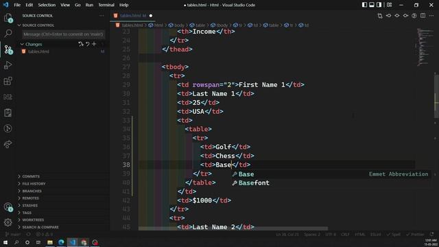 36. Implement Nested Tables in HTML смотреть онлайн