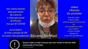 Silvana De Mari - Ieri sono morte 500 perone di cancro e 700 persone d'infarto ma 40 di COVID