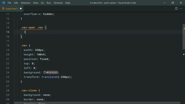 How to Create a Push Navigation Menu - HTML, CSS Web Design Tutorial смотреть онлайн