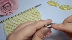 Очень простой и красивый узор сеточка./Узор сеточка спицами./Узор для теплого настроения
