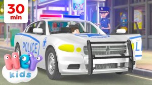 Carro de polícia! | Canções sobre veículos para Crianças | Música Infantil - HeyKids Português