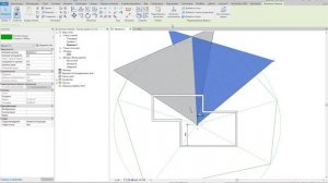 Создание уклонов кровли с линиями излома от углов в Revit