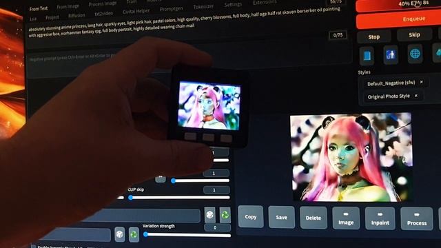 Stable diffusion webui preview on M5Stack Basic Core смотреть онлайн