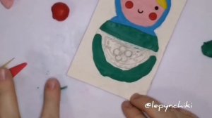 Матрёшка из пластилина. Пластилинография