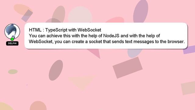 HTML : TypeScript with WebSocket