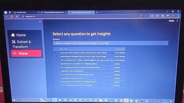 YouTube Data Harvesting and Warehousing using MongoDB, SQL and streamlit смотреть онлайн