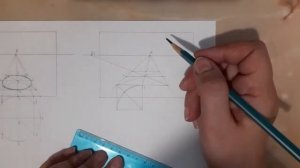 Перспектива. Построение окружности в перспективе.