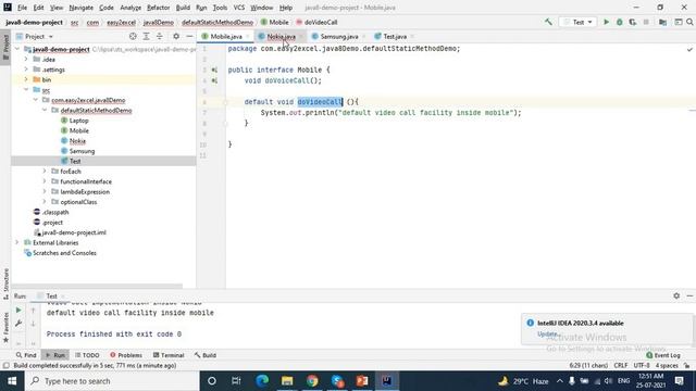 JAVA 1.8 New Features | Default () & Static () Method in interface | Defender methods