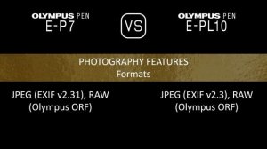 Olympus PEN E-P7 vs. Olympus PEN E-PL10: A Comparison of Specifications