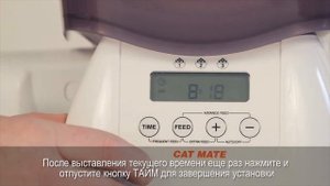 Автокормушка для кошек и собак CAT MATE C3000. Пример настройки на одно кормление в сутки.