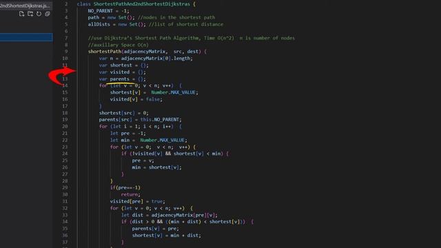 JavaScript coding question - find shortest and 2nd shortest path using Dijkstra