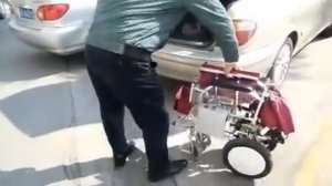 Инвалидная коляска с электро приводом облегченная всего 22 кг! с алюминиевым корпусом из Китая!