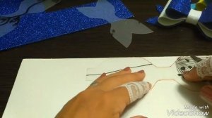 МК Как сделать большой двойной бант из фоамирана используя шаблоны