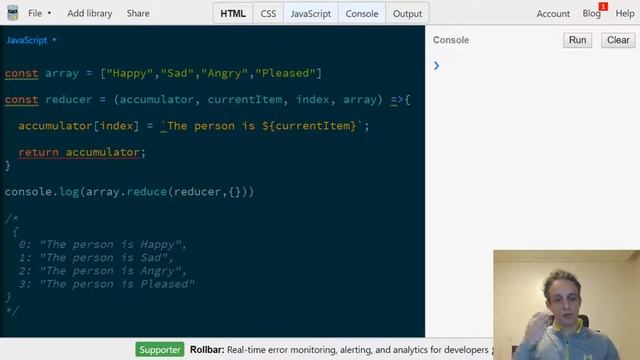 Javascript reduce() #2 Reduce to an object
