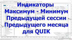 Индикаторы максимум минимум предыдущего дня - месяца для КВИК (QUIK)