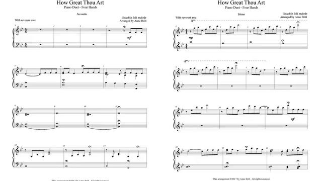 How Great Thou Art (piano duet) смотреть онлайн