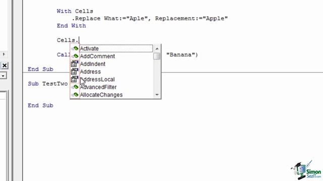 Visual Basic for Applications/VBA for Excel Tutorial - VBA Objects and How to Use VBA's Intellitext смотреть онлайн