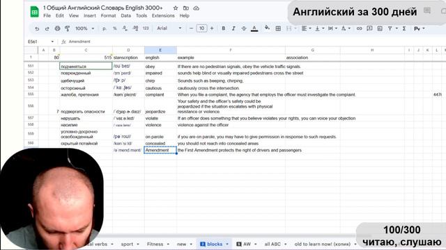 100-300 Английский за 300 дней. Запоминаю слова смотреть онлайн