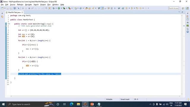 JAVA FAQ # 86 || Finding Max and Min Values in an Array in Java смотреть онлайн