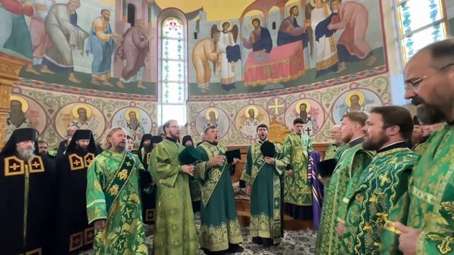 Праздничное Всенощное бдение в канун памяти преподобного Кукши Одесского в Свято-Успенском монастыр смотреть онлайн