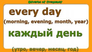 Наречия в английском языке (Adverbs of frequency)