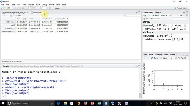 Poisson Regression Example / Workout in R n Detail Interpretation of Output смотреть онлайн