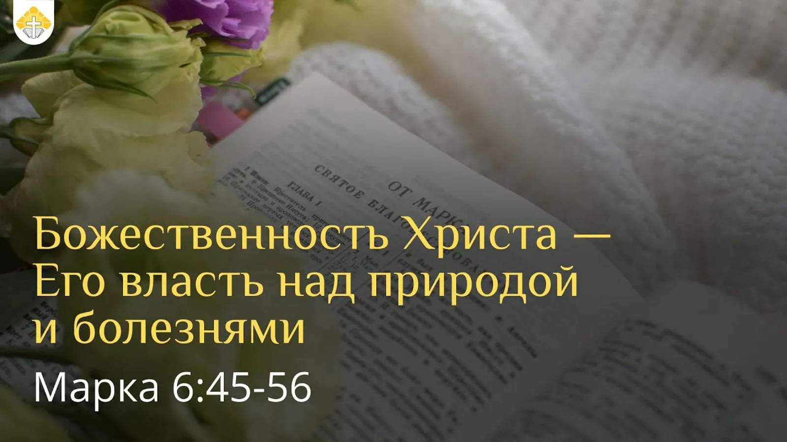 Божественность Христа - Его власть над природой и болезнями // Марка 6:45-56 // Василий Козорезов