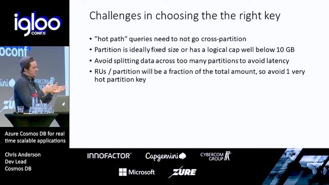 IglooConf 2019: Chris Anderson - Azure Cosmos DB for real time, scalable applications