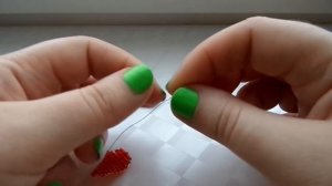 Сердце из бисера. Валентинка. Плетение бисером. Бисероплетение.