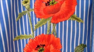 Вышивка гладью "Маки" на рубашке