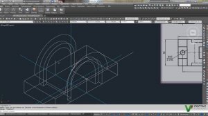 [Изометрия в Автокад] Изометрия детали в AutoCAD часть 1