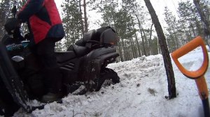 квадр омск-март, талый снег в лесу...чуть не остался ночевать!!))