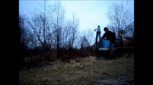 Экскаватор навесной для мини трактора МТЗ-132. Копка траншеи.