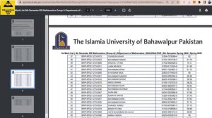 ISLAMIA UNIVERSITY BAHAWALPUR(IUB) || IUB first merit list spring 2022 || 1st and 5th semester