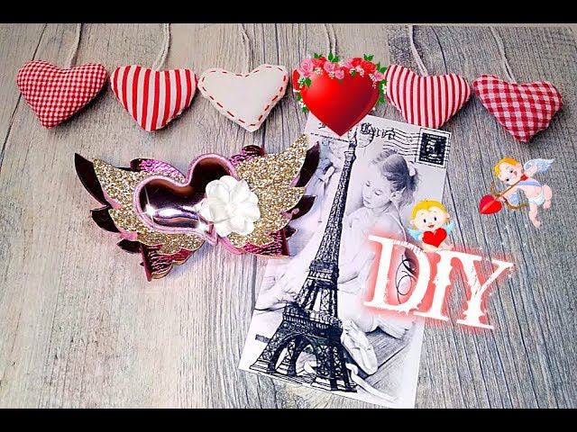 Diy  Заколки Валентинки decor for Valentine's day  jojo