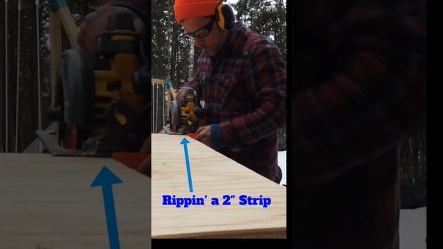 Cutting skinny and straight-circular saw hack #diy #woodworking #construction