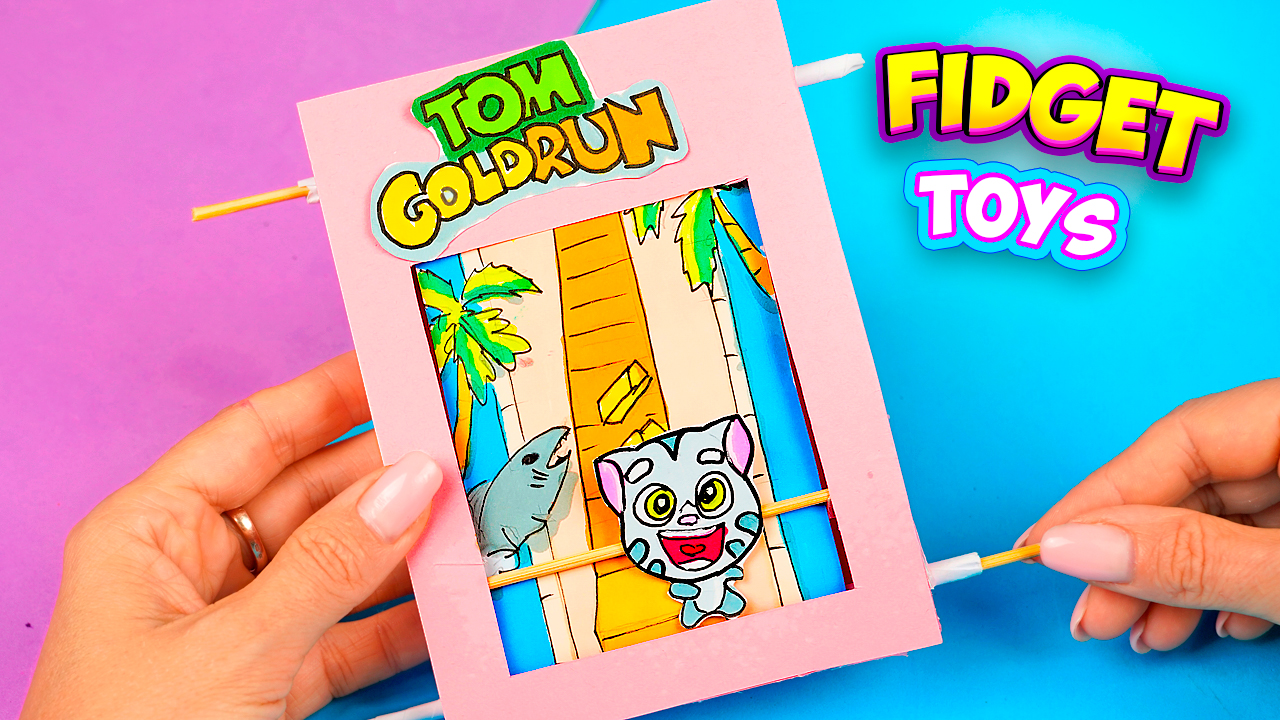 Как сделать настольную игру Том за Золотом своими руками  Talking tom gold run