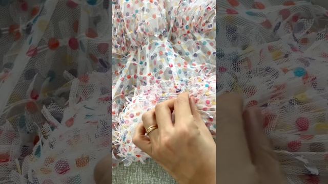 Making a retro colorful polka dots dress #dress #sewing #fashiondesigner