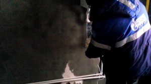Продувка газопровода.