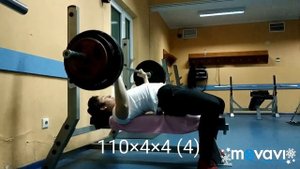 Жим лёжа с полной стопы 110×4×4! Вес 80 кг! 25.02.2020!