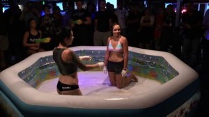 8/19/15 - Fight #2: AJ vs. Alicia - Female Oil Wrestling Matches